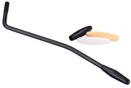 SAFIGLE Brazo de Trémolo Incluye 3 Puntas para Ajustar Tensión y Efectos Vibrato en Cuerdas para Guitarra Eléctrica con Rosca de 6 Mm, Acabado en Metal Negro