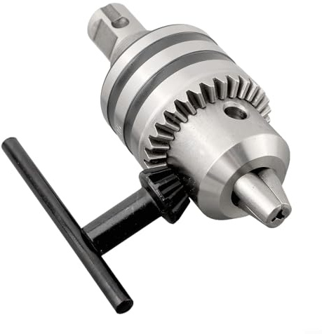 Varilla de vástago de ángulo recto de 19 mm y vástago recto con adaptador de rosca cónica B16 para conexión de portabrocas de taladro, compatible con portabrocas de 1,5-13 mm y 3-16 mm (6)