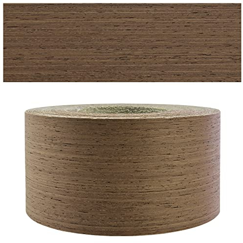 Mprofi MT® Kantenumleimer Wenge | 60 mm x 5 m | Echtholz Furnier Kantenband | Bügelkantenumleimer für Regale und Möbelplatten | Kantenumleimer mit Schmelzkleber | Bügelkante für Möbel – WE/60/5