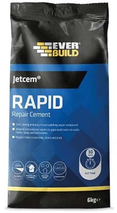 6X Everbuild 6kg Jetcem Premix Sand Rapid Set Cement JETCEM6 Fast Repair Mortar