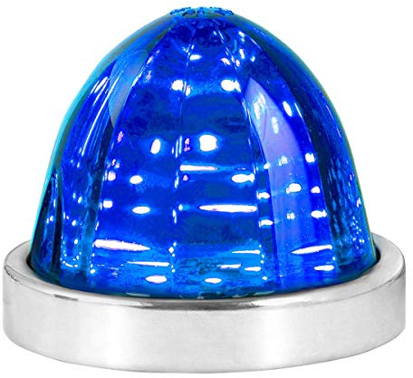 GG Grand General 81945 Blau/Blau Classic Wassermelone Aufputz 18 LED Blinker/Markierungsleuchte mit Edelstahlblende