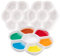 MEEDEN Bandeja de Paleta de Pintura de Porcelana de Estudio de 7 pocillos,Juego de 3 con Caja Color, Bandeja de Mezcla de Colores para Artistas de 4-3/4 Pulgadas para Pintura de Gouache de Acuarela