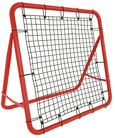 Froadp Tragbare Rebounder für Fußball, Fußballtore mit Rückprallwand Netz, Stahlrohr + PE-Netz Solo Fußbälle Kick Trainingsset, 100x100x65cm Fussballtrainer für Trainingsübungen und Fußballschuss