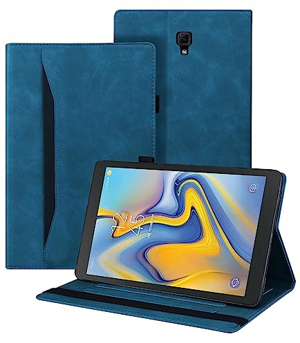 Auslbin Hülle für Samsung Galaxy Tab A 10.5 Zoll 2018 Tablet Modell SM-T590/SM-T595 Premium PU-Leder mit der Stand Funktion Kartenschlitz Schutzhülle mit Stifthalter,Blau