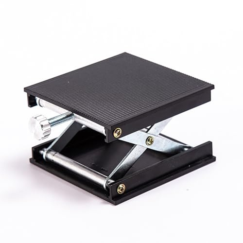 Labor Hebebühne (90 X 90 Mm), Mini Labor Hebebühne, Tischhebebühne, 66 Lb Labor Hebebühne Aus Aluminiumlegierung für Verschiedene Ebenen, Messwerkzeuge(Schwarz)