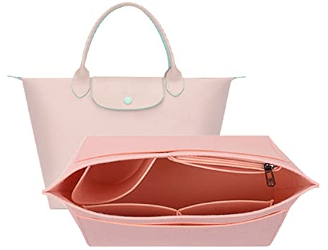 D.DUO Felz Handtasche Insert Organizer für Longchamp (Klein, Rosa)