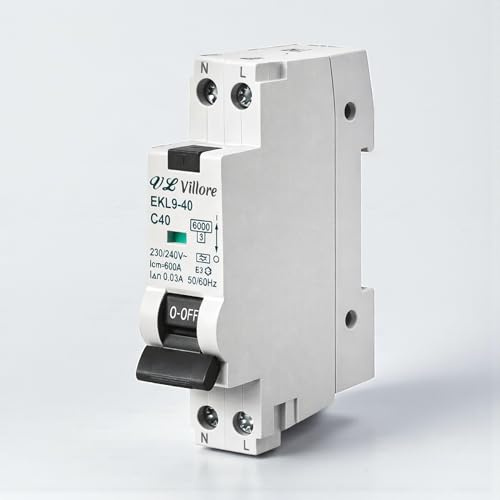 Interrupteur différentiel super immunisé Classe A SI 40A 2P 30mA Disjoncteur Différentiel 30ma avec protection contre les surintensités et les fuites