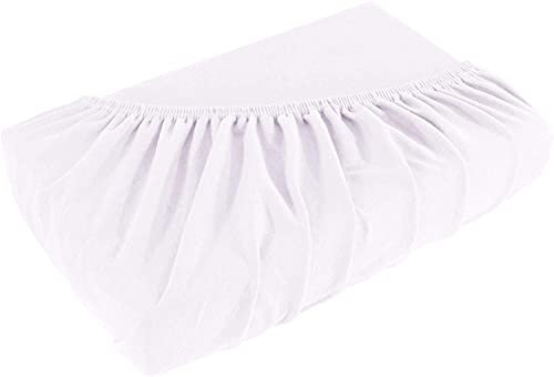 Spannbettlaken 3-teiliges Spannbettlaken-Set für Wohnmobile/-Wagen, mit elastischem Gummizug und großem Mittelstück 70x190-85x210 + 60x120cm (weiß)