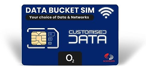 Scancom Costruisci la tua scheda SIM dati: scegli la tua combinazione Data Bucket tra EE, Three, O2 e Vodafone (O2, 10GB)
