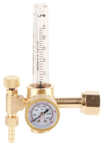 JMorCO Argon Welding Regulator, CO2 and Argon Regulator and Flow Meter CGA320 Inlet Max 4000PSI Argon Pressure Reducer for Gas Control in Hydroponic, Grow Tent