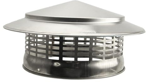 Ioensy Fireplace Chimney Cap Rainproof Chimney Flue Cover Vent Cover Outside Stainless Steel Cap for Wood Log Burner Rain Cover, Inner Dia 200mm