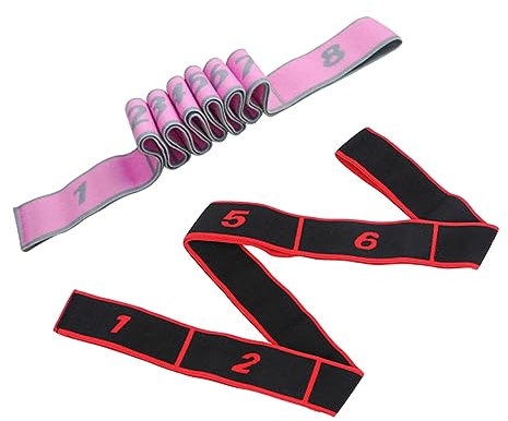 WOONEKY 2st Yoga-Stretching-gürtel Booty-Beine-Band Yoga-Band Übungsband Elastische Trainingsbänder Trainingsgürtel Yoga Strap Hals Stretch Yoga- Gürtel Fitness Stretchband Tragbar Stoff