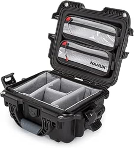 NANUK 905 Pro Photo kit - Valise de Protection légère et étanche avec séparateurs rembourrés & 2 organisateurs de Couvercle (31.75 × 25.65 × 15.24 cm) Antipoussière et résistante aux Chocs (Noir)