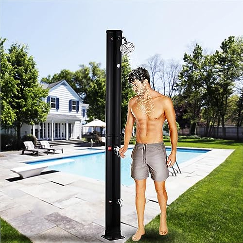 Douche de Jardin Solaire Douche À Chauffage Solaire De 10 Gallons, Ensemble De Douche Portable Autoportant for Système De Douche De Jardin Extérieur, Température Et Pression Réglables