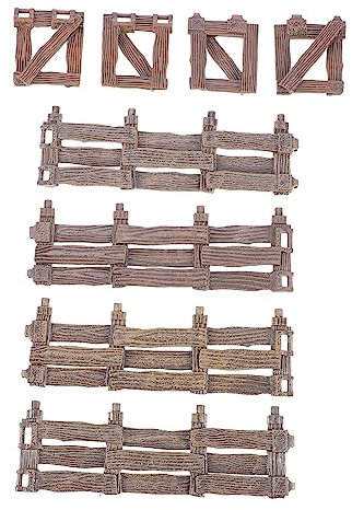 HANABASS 8-teiliges Miniatur-gartenzaun-tür-Set für Die Landschaftsdekoration