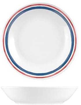 H&H-Set 6 Piatti Fondi, linea Nautica, ø 20 cm, in stoneware, lavabili in lavastoviglie