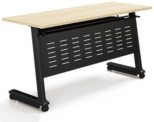 Klappbarer Konferenztisch für 2 bis 12 Personen, rollbarer mobiler Tisch mit leisen Feststellrädern, Spleißen, 119,4 x 61 x 76,2 cm