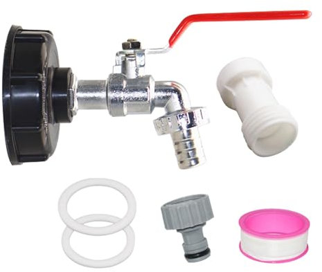 Rubinetto 'acqua per barile di pioggia, rubinetto a barile di pioggia IBC | Accessori per serbatoio IBC con rubinetto 'acqua | Rubinetto per serbatoio 'acqua con rubinetto a botte di