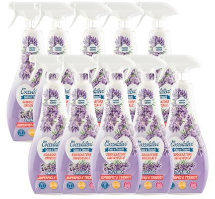 COCCOLATEVI Sgrassatore Universale Concentrato Lavanda 750 ml x 10, Sgrassatore Cucina Pulizia Profonda, Azione Sgrassante, Azione Pretrattante Tessuti, Super Profumante