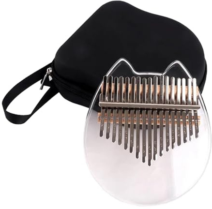 Kalimba Instrument Mini-Musikinstrumente, 17 Tasten, Daumenklavier, Elektrisch, Transparentes Acryl, Kalimba