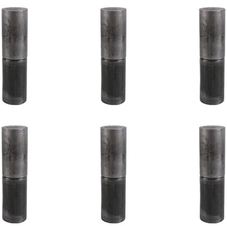 Gorise Lot de 6 charnières de porte soudables, à souder pour camions et remorques, amovibles, 75 mm x 20 mm