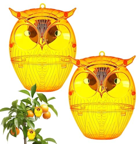 Wespenfänger, Wespenfalle und Hornissenfalle, 2X Bienenfänger mit LED-Licht Wiederverwendbar für Bauernhof, Garten, Terrasse, Innenhof, Außenbereich