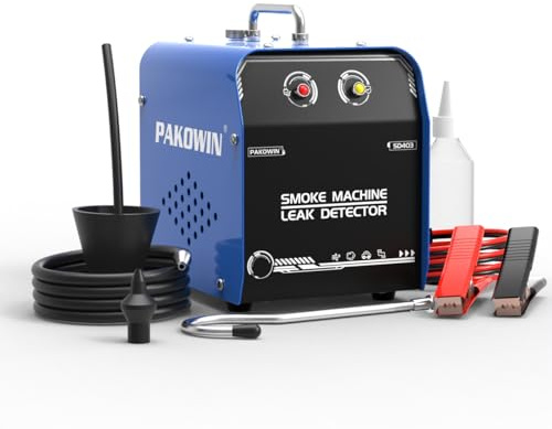 Pakowin EVAP-Vakuum-Rauchprüfer - 12V DC Autoschlauchdichtheitsprüfer - Diagnosegerät mit Integrierter Luftpumpe zur Prüfung von Fahrzeugrohrleitungen – Ideal für EVAP-Systeme und Dichtheitstests