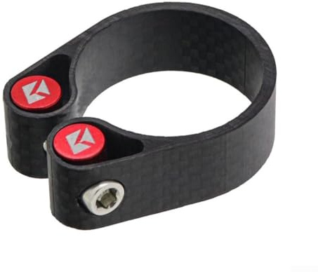 Collier de tige de selle de vélo, accessoires de tube de selle en fibre de carbone, collier de serrage à dégagement rapide, 27,2 mm, 30,8 mm, 31,6 mm, pour VTT, vélos de route (31,8 mm, noir)