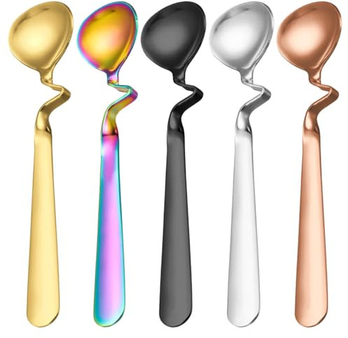 Healifty 5 Cuillères À Miel En Acier Inoxydable 5.51In Cuillères À Café Longues Pour Mélanger Yaourt Dessert Usage Domestique Et Professionnel