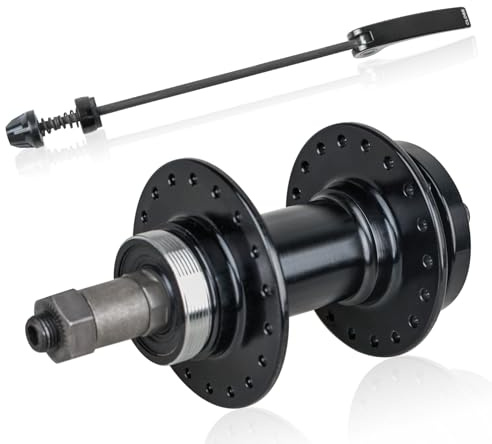 DREAMDASH D122DSE 7-Speed Rear Wheel Quick Release Hub, M10*135 * 145L | 13G*36H, for 6-Bolt Disc Brake, for Threaded Freewheels, Black