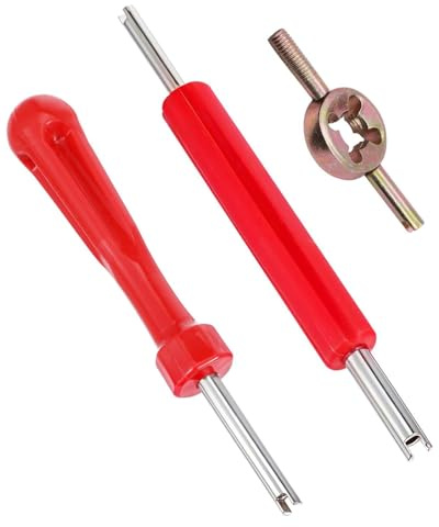 JUKOTA 3 piezas unidades de extractores de válvula, herramienta de núcleo de 3 estilos, extractor de válvula de neumático, reparación de válvulas, llave de coche, reparación de neumáticos,
