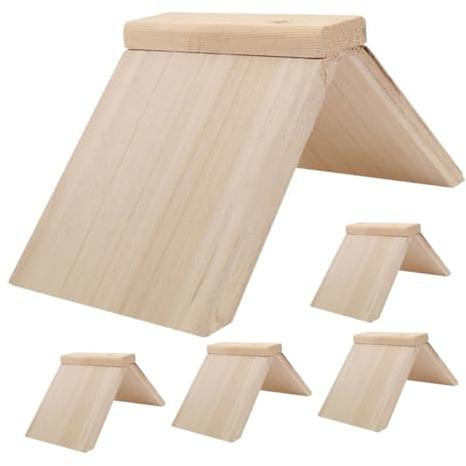 Holz Sitzstange für Tauben und Hühner als Spielzeug, 5 Stück | Khaki, für Heimgebrauch und Dekoration, Kaubar, Passend für Vögel im Stall