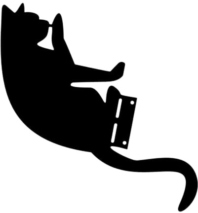 SHINEOFI Statue de Jardin Décoration Polyvalente Élégante et Facile à Installer en Fer Forme Chat Noir pour Extérieur, pour Patio et Espace Commercial