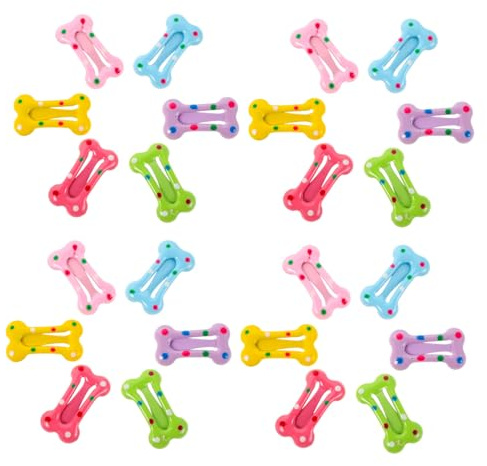 HONITANO 40 Stück Teiliges Bunte Mini haarspangen für Mädchen Niedliche Knochenform Haarklammern mit Rutschfestem Halt Farbenfrohe Haarschmuck für Kleinkinder für Alltag Party und