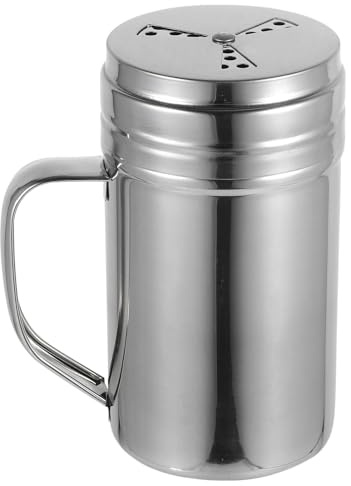 VERDANVERSE Saliera e Pepiera in Acciaio 304 Manico Dispenser per Condimenti da Cucina Grande Capacità Contenitore per Spezie Resistente All’Umidità per Casa e Ristoranti