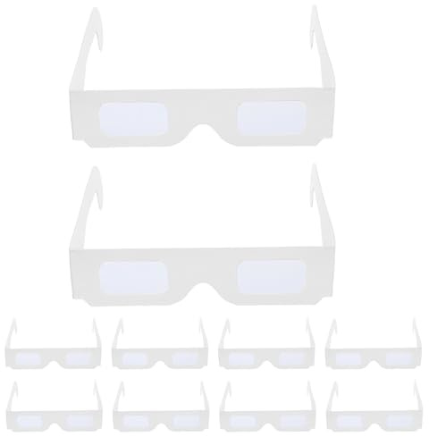 OSALADI 25 Gafas 3D de Papel de Color Claro para Festivales de Luz, Cómodas y Portátiles, Ideales para Expresión Artística y Decoración de Eventos