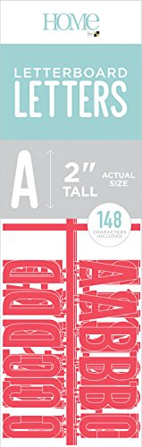 American Crafts Die Cuts con A View letterboards, Coral, 2 