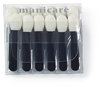 Manicare Make Up Applikatoren 12 Stück – Einweg Lidschatten und Concealer Applikator mit Schwammspitze – Kosmetischer Make Up Applikator für Makeup, Nail Art und Beauty Set