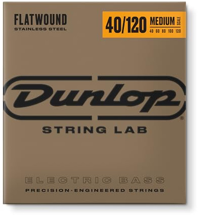 JIM DUNLOP - DBFS40120M - Bass-Saiten - Flatwound 40-120 medium 5 Saiten