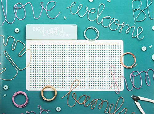 Rayher 50113000 Big Happy Jig Drahtbiege Steckbrett, We R Memory Keepers, 59-teilig, 43,8 x 29,7 cm, zum Biegen von Draht für Wörter, Formen, Motive usw, Sortiert