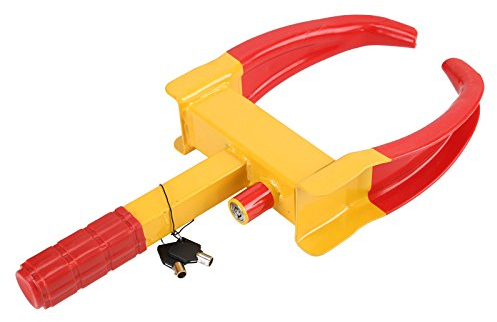 Trintion Radkralle Parkkralle mit Sicherheitsschloss und 2 Schlüsseln mit Kupferkern Sicherheitsschloss für Autos Wohnwagen Anhänger Motorrad Trucks Reifenkralle Diebstahlsicherung