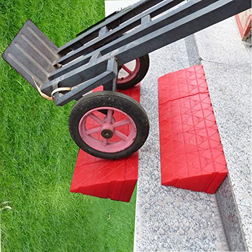 LBSI Praktische Bordsteinrampe Schwellerrampen-Kit aus Kunststoff, 14-18 cm Hoch, 1000 Kg Tragfähigkeit, Geeignet für Garagen, Laderampen und Rollstühle
