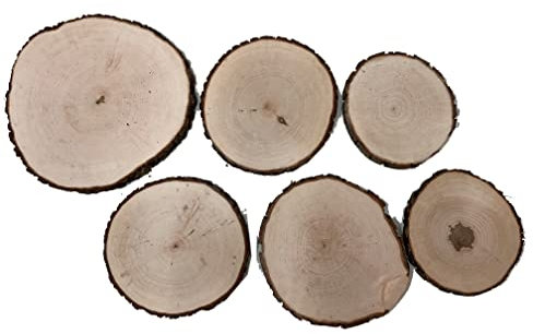 Baumscheibe mit Rinde | unbehandeltes Holz | Erlenholz Scheibe zum Basteln, Dekoration, Türschild | verschiedene Größen (36-40 cm)