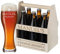 polar-effekt Bierträger aus Holz + Weizenglas mit Gravur personalisiert 1x Flaschenhalter Männerhandtasche - 1x Weißbierglas zum Geburtstag für Männer