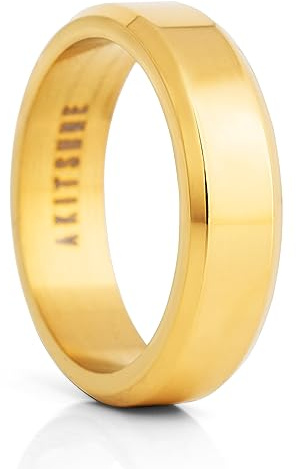 Akitsune Purus Bandring | Schmaler Design-Ring Frauen Herren Edelstahl Elegant Luxus Premium Minimalistisch