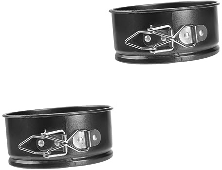 UPKOCH Lot De 2 Moules À Gâteau Antiadhésifs De 10 Cm Anti-fuites Avec Base Amovible En Acier Inoxydable Facile À Démouler Et À Nettoyer