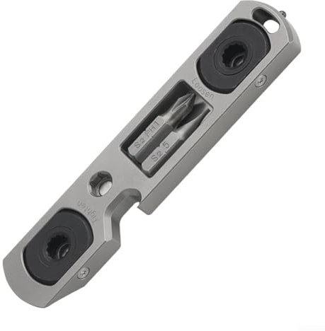 DAZZLEEX Pry Bar, Titanium Crowbar Tools Multifunction Bottle Opener Ratchet Screwdriver Outdoor Gear 75.1g