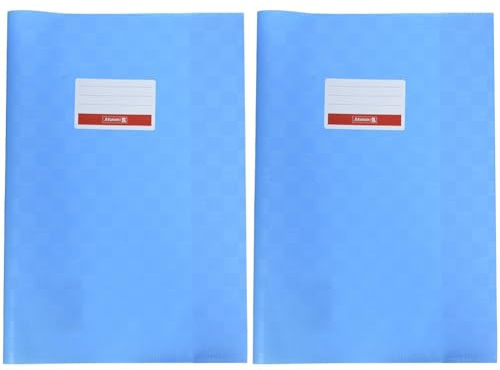 Brunnen 104052434 Hefthülle/Heftumschlag (A4, Folie, mit Namensschild) hellblau (Packung mit 2)