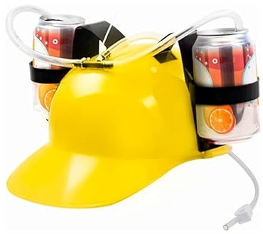 Framan Casco con supporto per bevande e tubo per bere (giallo)