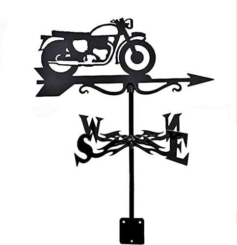 ANCNA-U Girouette pour motoculteur en acier inoxydable - Indicateur de direction - Outils de mesure pour jardin, terrasse, cour, décoration de moto